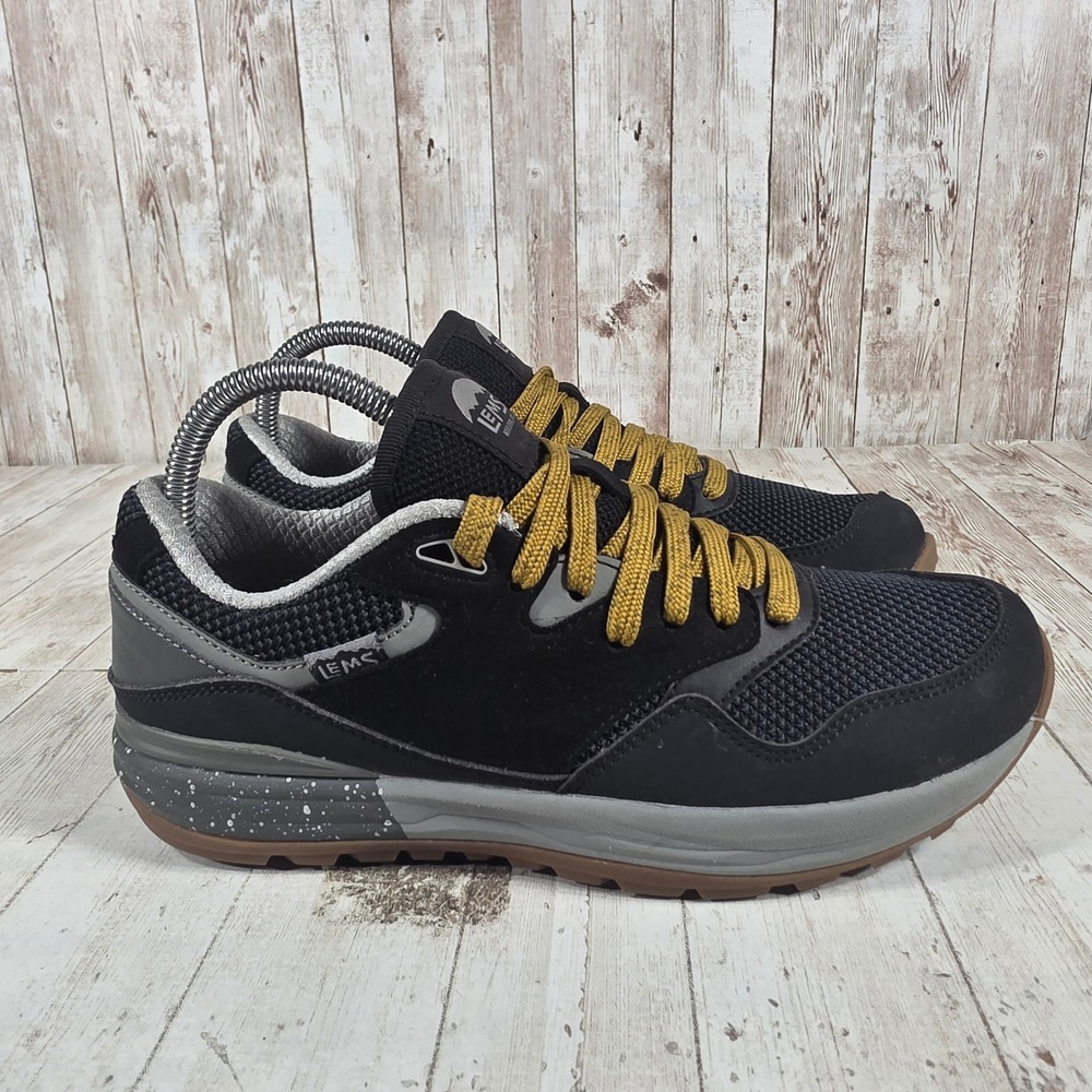 Lems Trailhead Onyx Women‎ 8.5 Minimalist Hiking Sneaker Black Grey LM210213